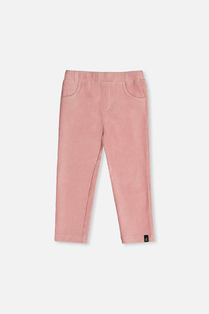 Stretch Velour Treggings Pale Dusty Pink-0