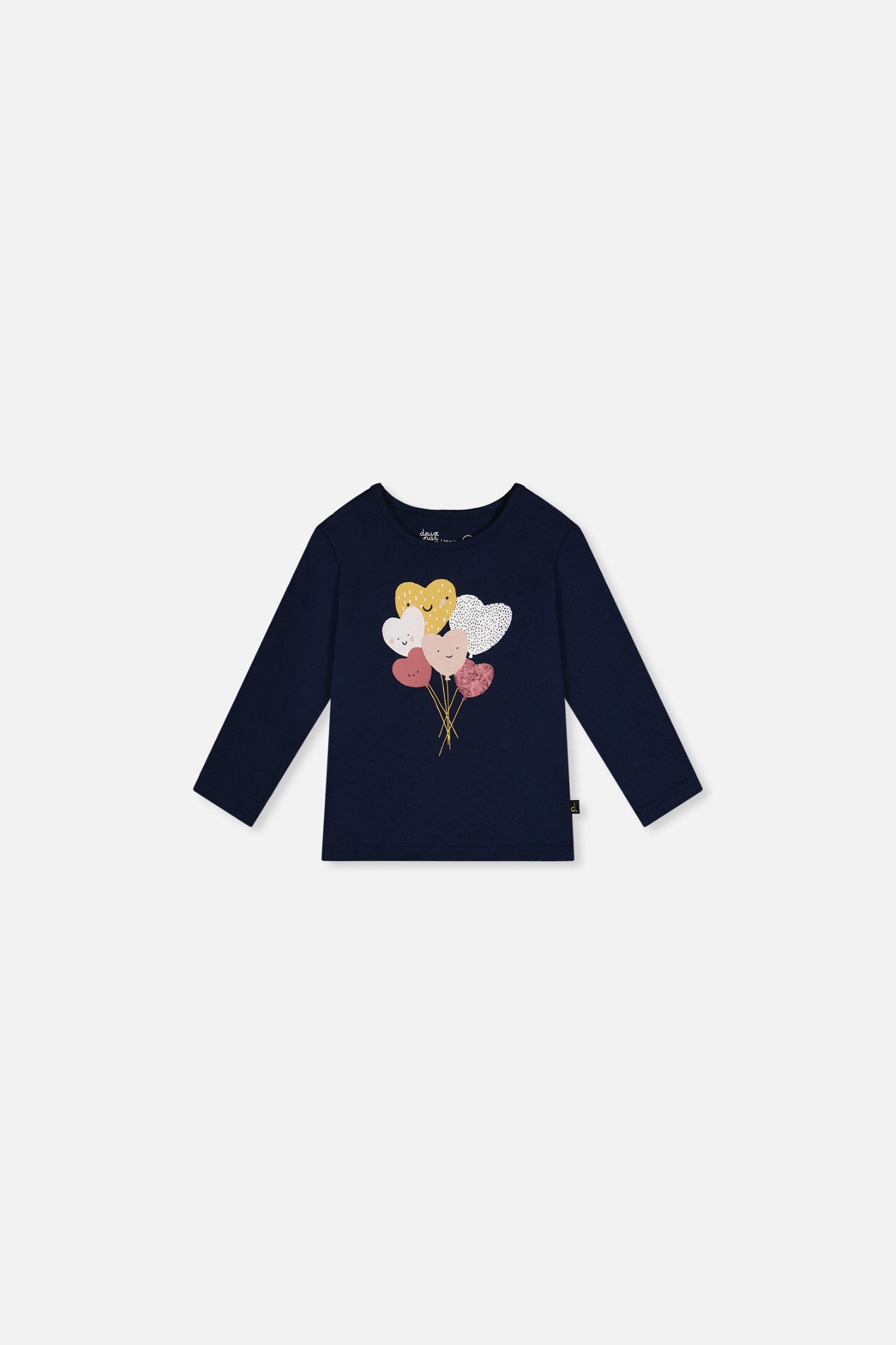 Baby Organic Cotton T-Shirt Royal Blue And Pink-0