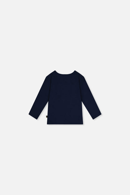 Baby Organic Cotton T-Shirt Royal Blue And Pink-1
