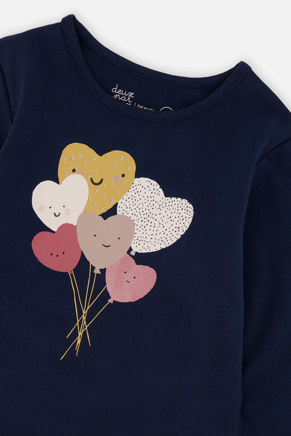 Baby Organic Cotton T-Shirt Royal Blue And Pink-2