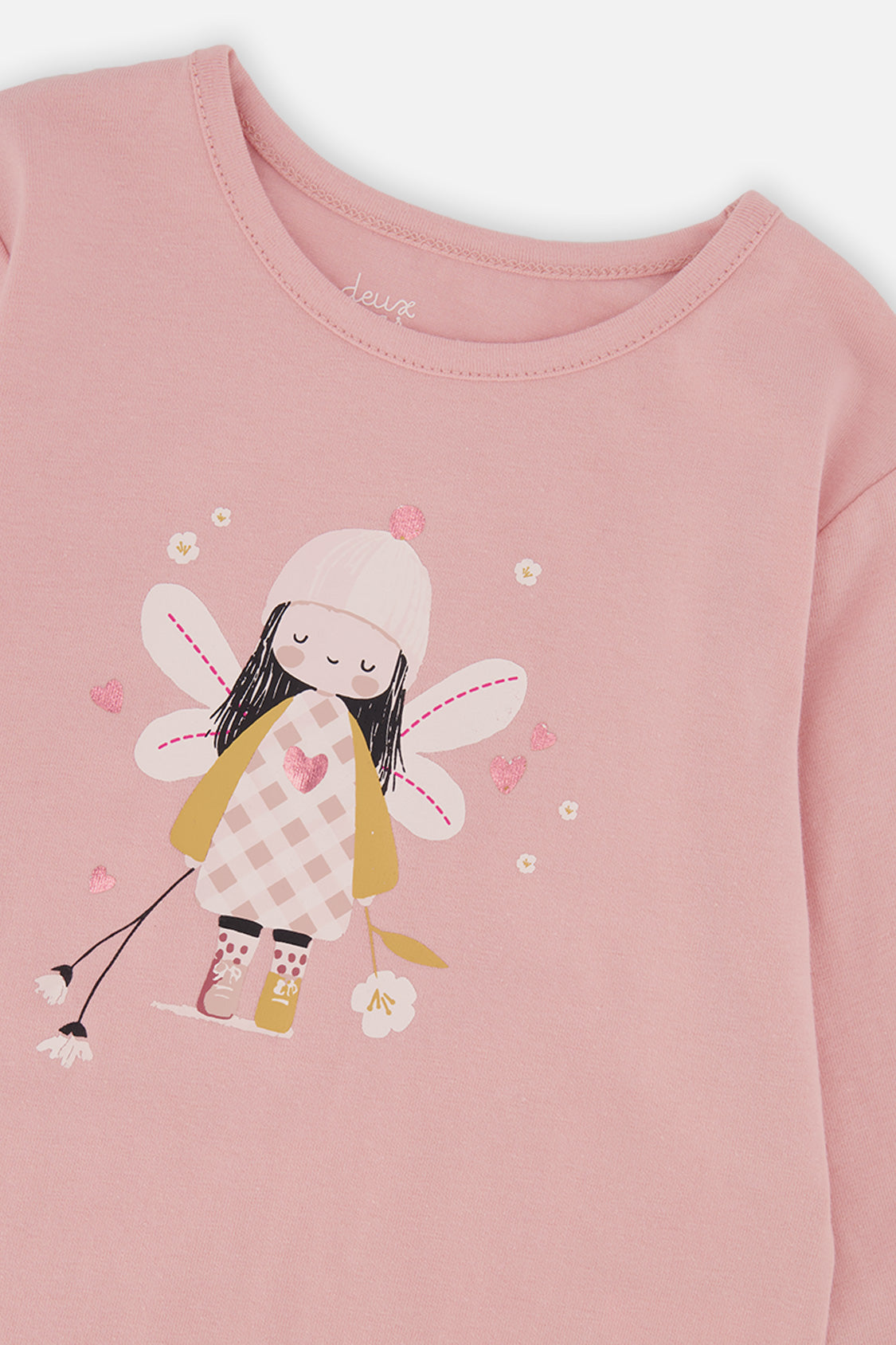 Baby Organic Cotton T-Shirt Pale Dusty Pink-2