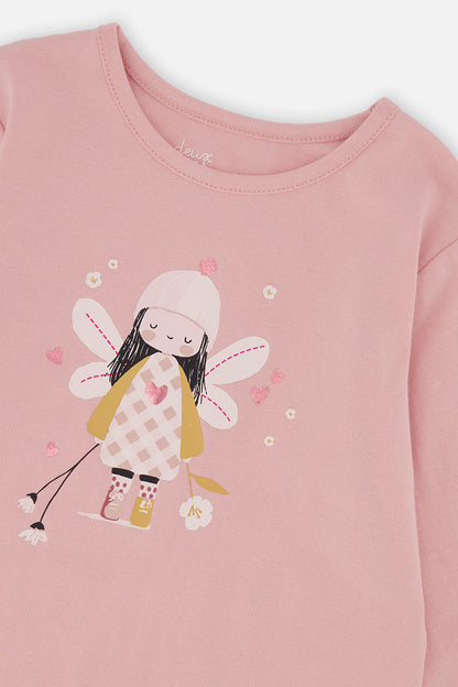 Baby Organic Cotton T-Shirt Pale Dusty Pink-2