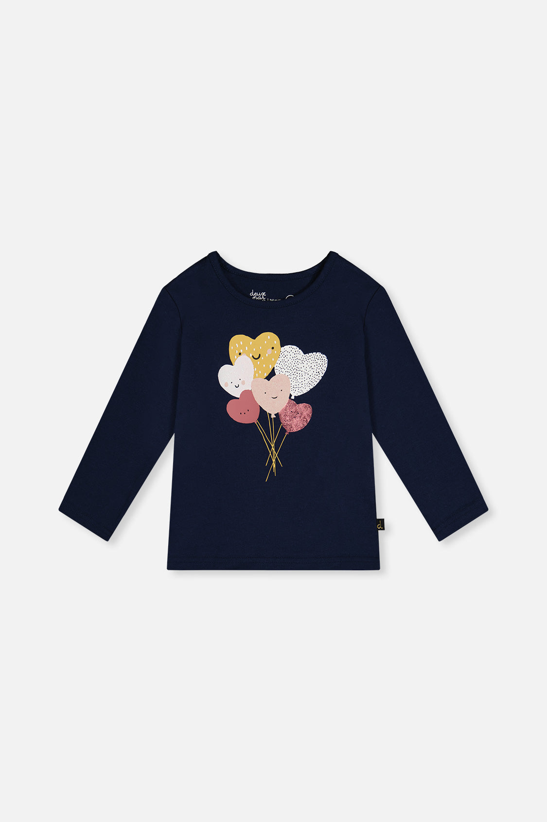 Organic Cotton T-Shirt Royal Blue And Pink-0