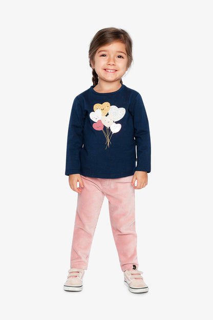 Organic Cotton T-Shirt Royal Blue And Pink-1
