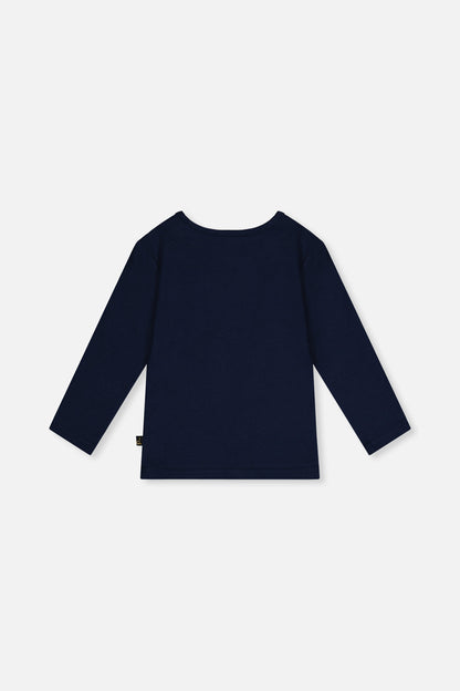 Organic Cotton T-Shirt Royal Blue And Pink-3