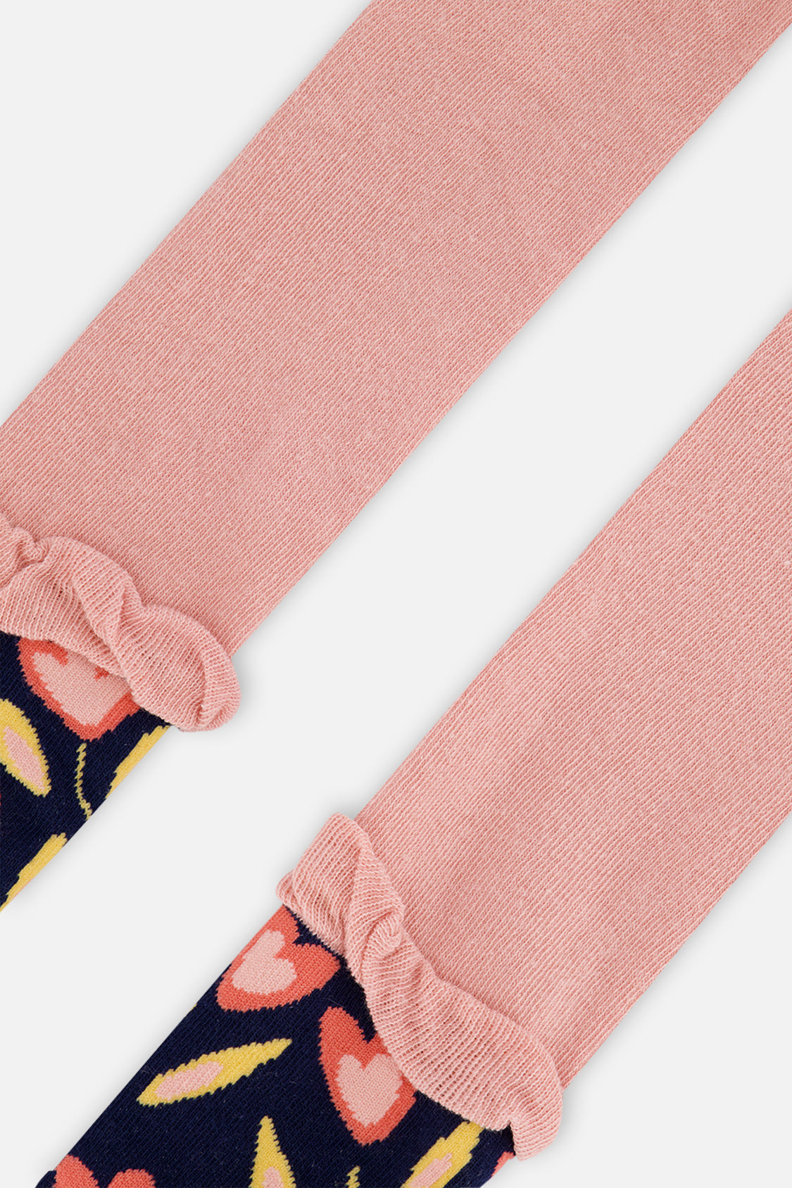 Baby Tights Pale Dusty Pink And Navy-2
