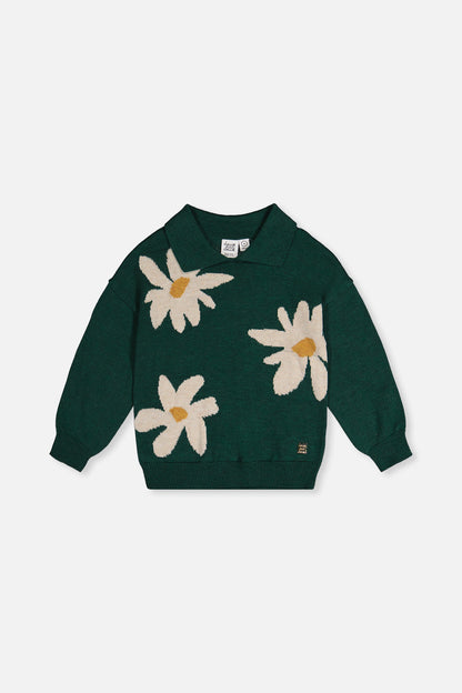Knitted Sweater Jasper Printed Green-0