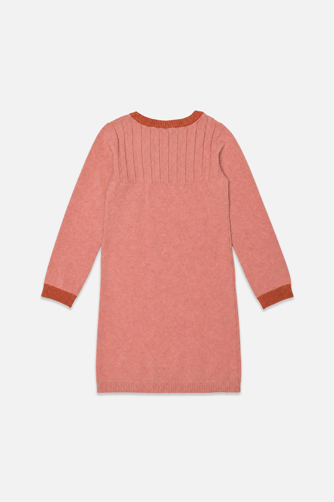 Knitted Dress With Strawberry Jacquard Pink-1