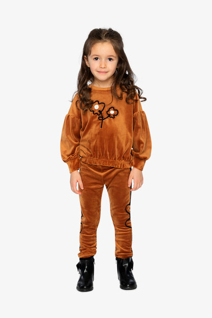 Velvet Leggings Brown-4
