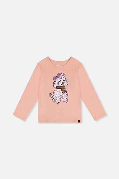 Long Sleeve Organic Cotton T-Shirt Pink-0