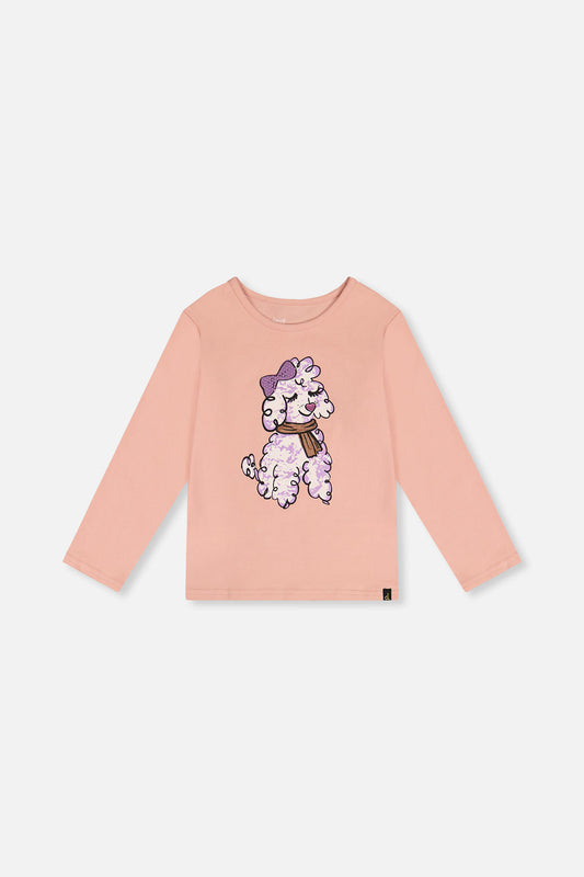 Long Sleeve Organic Cotton T-Shirt Pink-0
