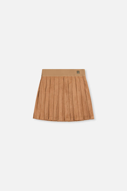 Pleated Skirt Brown-0