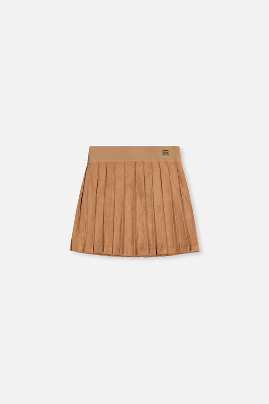Pleated Skirt Brown-0