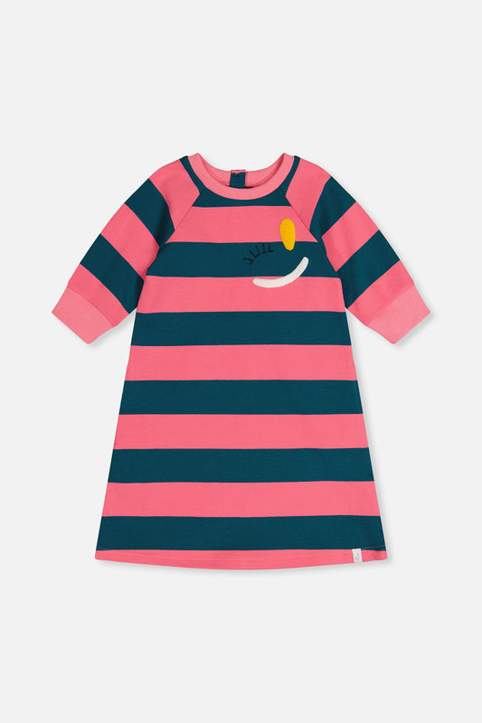 Engineer Stripe Dress Pink And Green Stripes-0