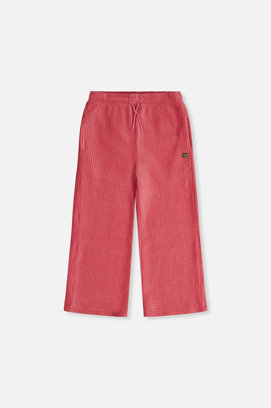 Velour Flare Pants Raspberry Pink-0