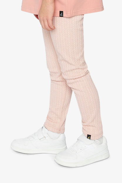 Jacquard Leggings Pale Dusty Pink-2