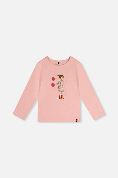 Organic Cotton Jersey T-Shirt Pale Dusty Pink-0
