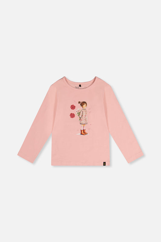Organic Cotton Jersey T-Shirt Pale Dusty Pink-0