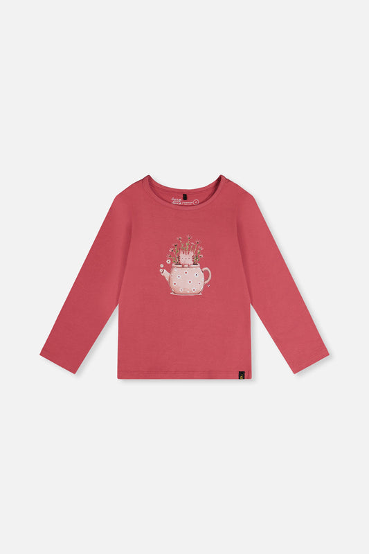 Organic Cotton Jersey T-Shirt Raspberry Pink-0