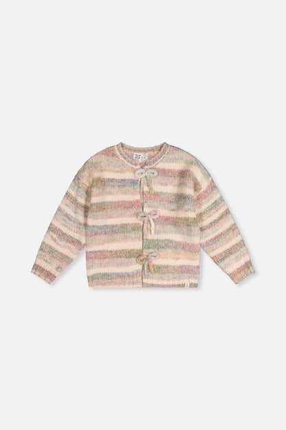 Knitted Cardigan Mauve And Blue Knitwear-0