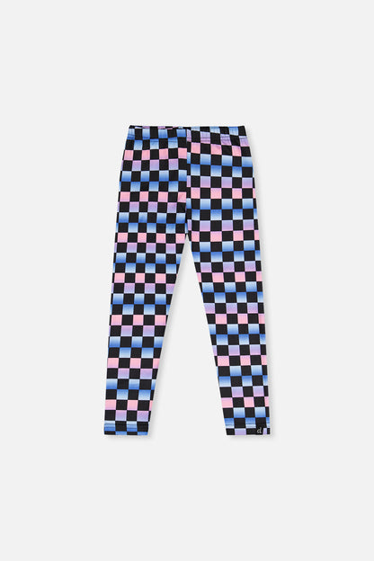 Leggings Black Checkered Print-0