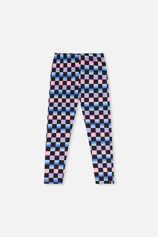 Leggings Black Checkered Print-0