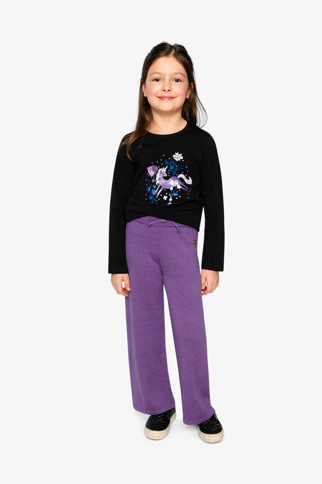 Knitted Wide Leg Pants Violet-4
