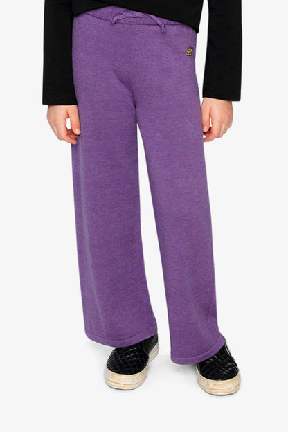 Knitted Wide Leg Pants Violet-1