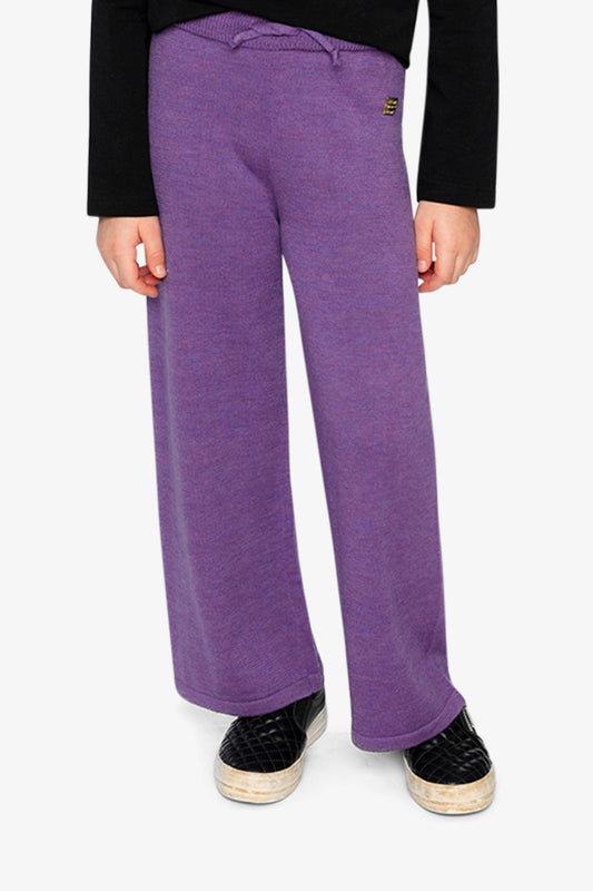 Knitted Wide Leg Pants Violet-1