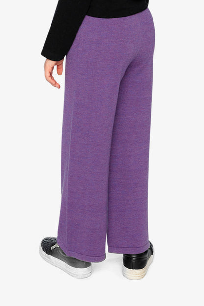 Knitted Wide Leg Pants Violet-2