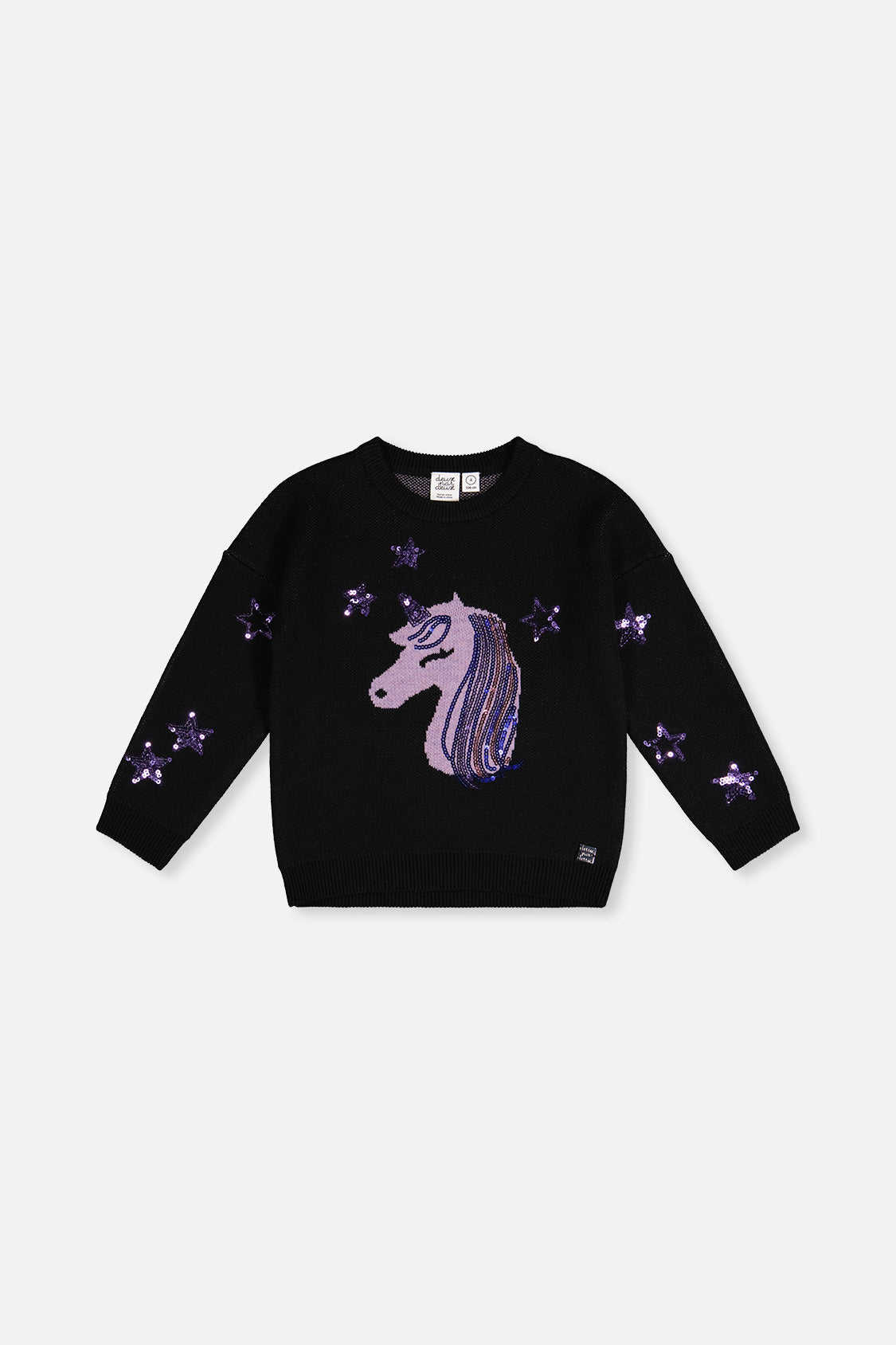 Knitted Sweater Black And Mauve-0