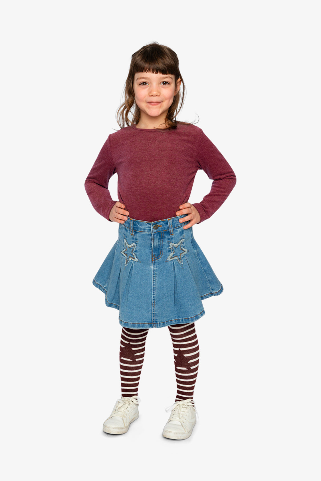 Pleated Skirt Navy Blue Denim-4