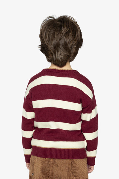 Knit Sweater Red And White Stripes-3
