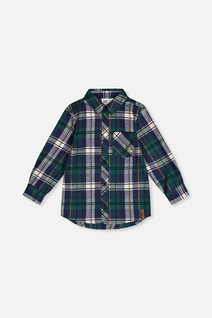 Plaid Shirt Blue And Green-0