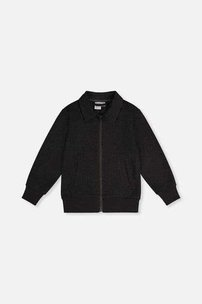 Front Zip Jacket Black-0