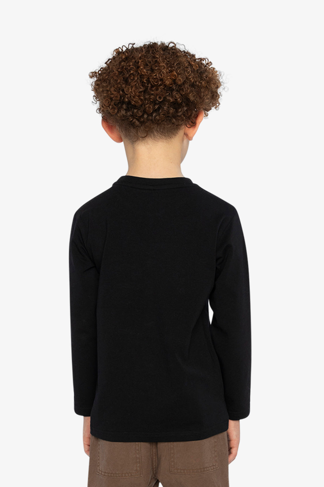 Organic Cotton Jersey T-Shirt Black And Beige-3