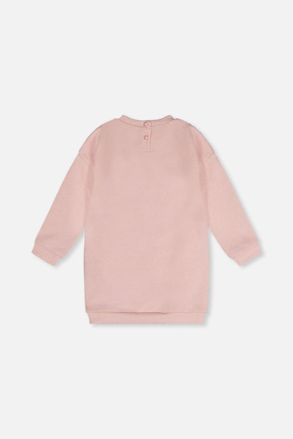 Sweatshirt Dress With Sequins Dusty Pink-4