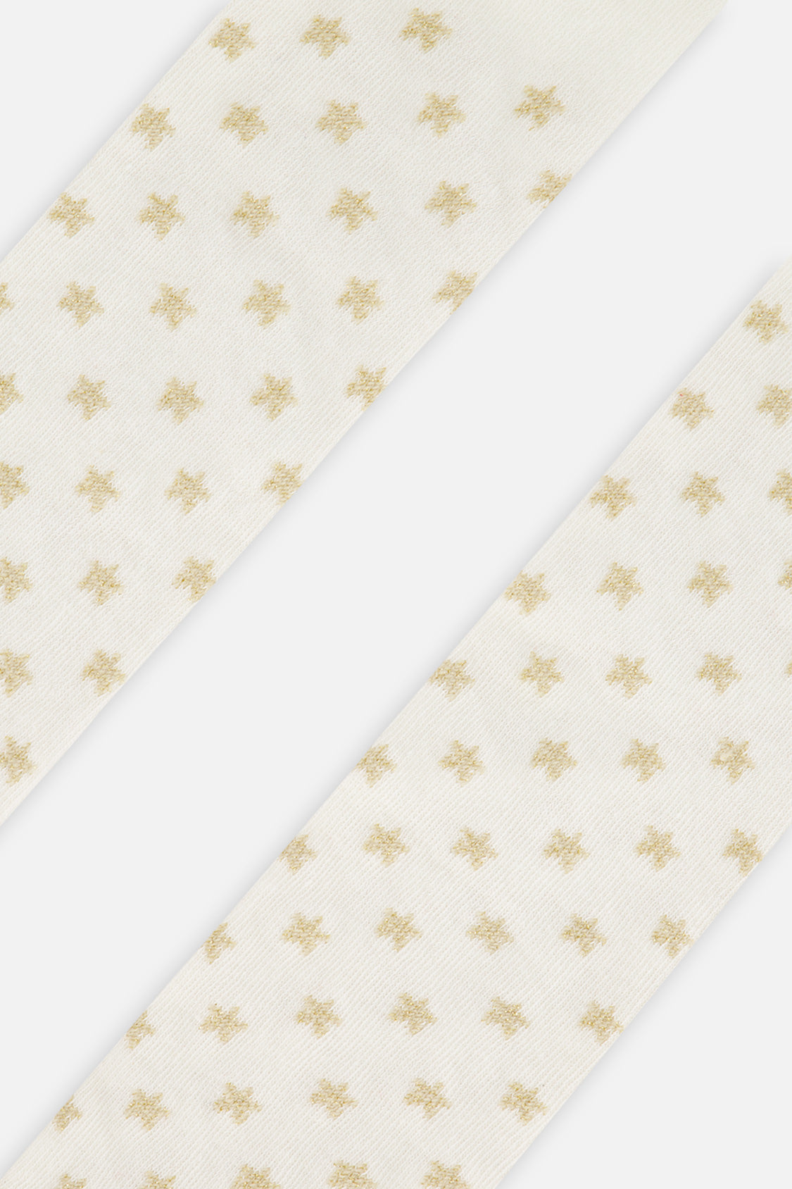 Baby Knit Heart Tights Off-White-2