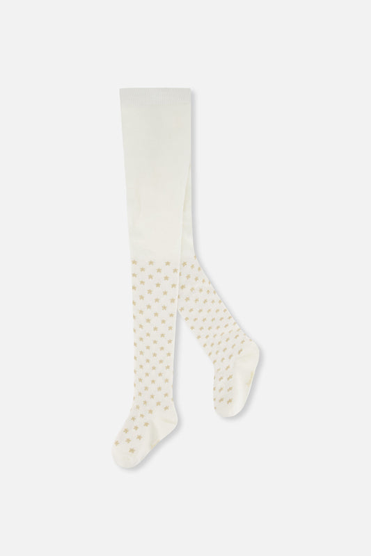 Knit Heart Tights Off-White-0