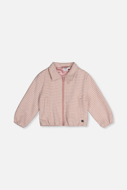 Bomber Jacket Pink Houndstooth-0