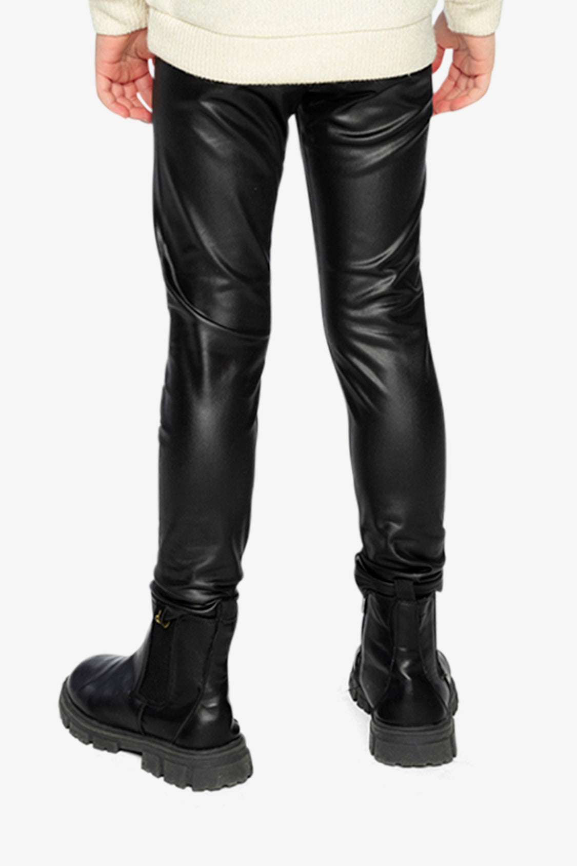 Faux Leather Leggings Black-3