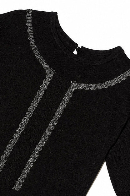 Knitted Sweater Black And Gold-4