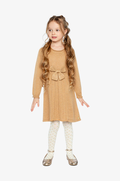 Knitted Dress Brown Cinnamon-1