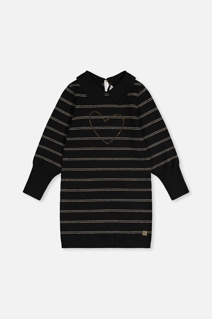 Knitted Dress Black And Gold-0