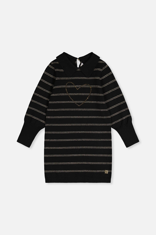 Knitted Dress Black And Gold-0