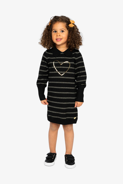 Knitted Dress Black And Gold-1