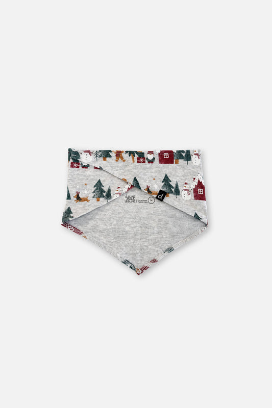 Organic Cotton One Piece Christmas Bandana For Dogs Holiday Print-1
