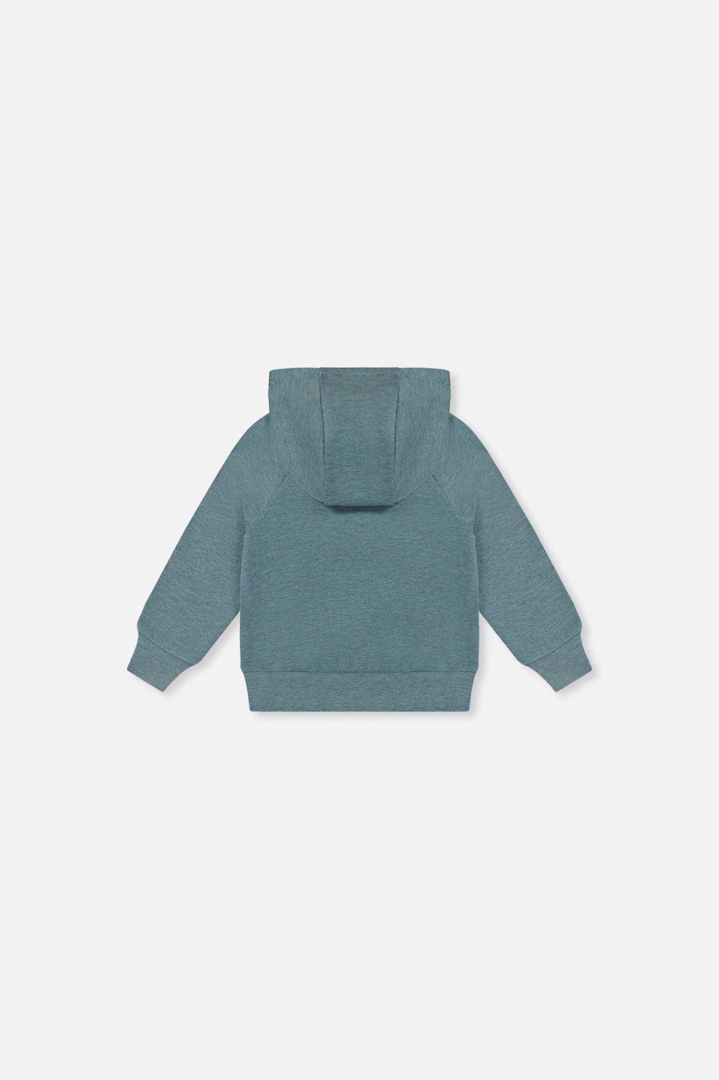 Baby Hoodie With Screenprint Pale Turquoise-1
