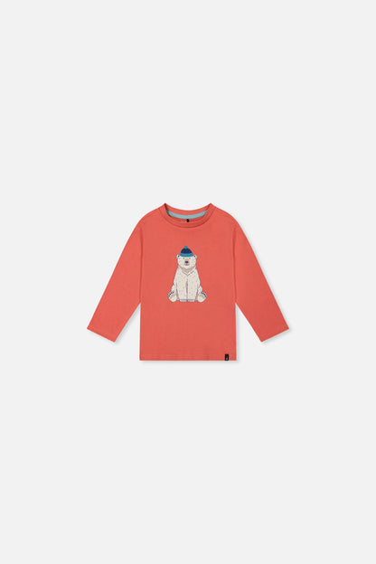 Baby Long Sleeve Organic Cotton T-Shirt Rose Orange-0