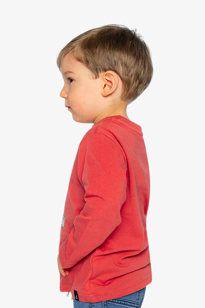 Long Sleeve Organic Cotton T-Shirt Rose Orange-2